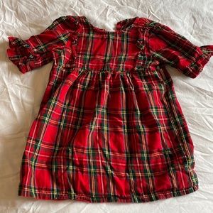 Classic red tartan flannel dress